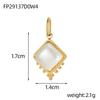 CARLIDANA Stainless Steel Colorful Natural Stone Charm Square Shapes Gold Color Pendants Jewelry Making DIY Necklace Accessories