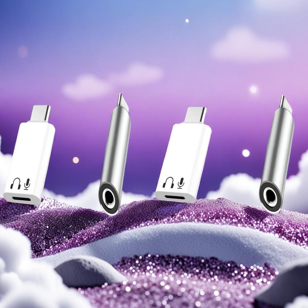 USB C To Lightning Audio & 3.5mm Headphone Jack Adapter 2-Pack Kit for iPhone, Android, Tablet, Laptop