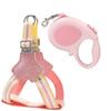 Set Pettorina e Guinzaglio per Cani Traspirante Senza Strangolamento Step-in Pettorina a Gilet per Cani Piccoli Pettorina Regolabile per Cuccioli Rosa Blu Giallo