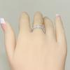 Luxury Round Wedding Rings For Women Trendy Jewelry Metal Inlaid White Zircon Anniversary Party Engagement Ring