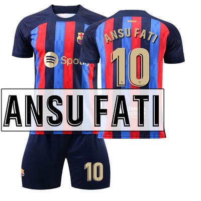 2022-23 Koszulka Domowa Barcelony #10 Messi #9 Lewandowski #8 Pedri #30 Gavi #17 Aubameyang Koszulki Piłkarskie