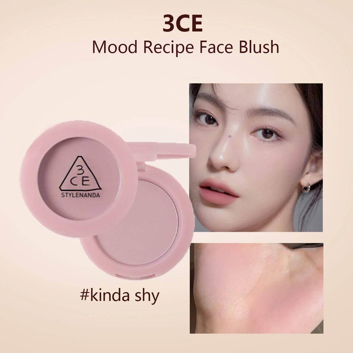 

3CE NEW Mood Recipe Face Blush,Fine Powder,Natural Color Payoff,Complexion Brightening,Quick Application,K-Beauty,Korean Makeup очарование розового