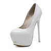 Fashion Women Super High Heel Shoes Sexy Platform Patent Leather Stiletto Shallow Pumps Shoes Nightclub Party Dress 16cm Heels for Women