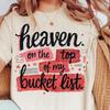 Heaven Top of My Bucket List Shirt, Preppy Girly Christian Tee, Trendy Religious Gift