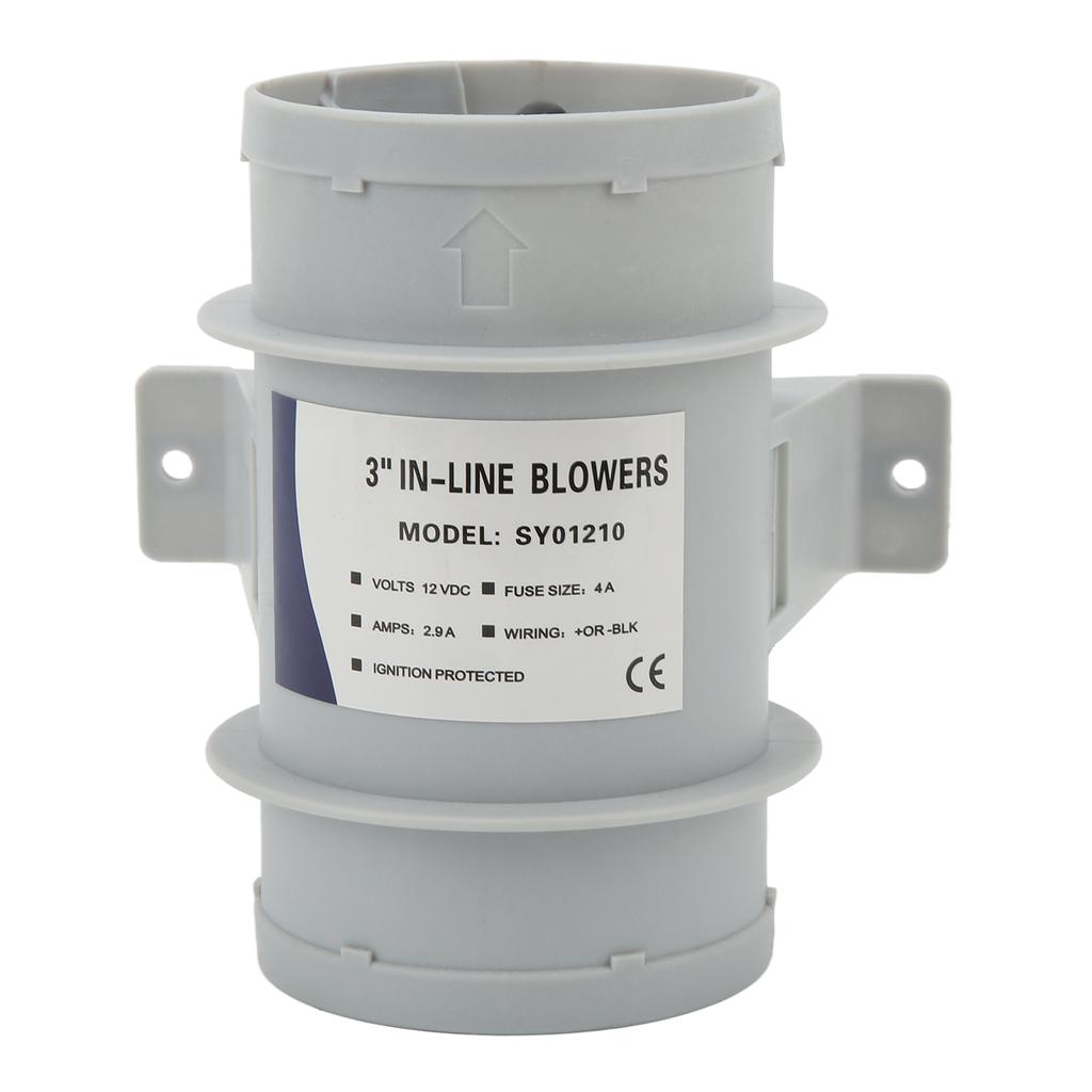 3 Inch Ventilation Fan Blower High Efficiency Stable Performance Plastic Inline Air Blower for