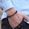 Fashion Mens Bracelet Black GlassBbeads Braclet Irregular Natural Tiger Eyes Sodalite Beaded Braslet Pulsera Hombre Accessories