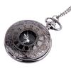 POPETPOP Pocket Watch, Antique Nurse Watch, Keychain, Retro, Simple, Alloy, Silver/Black Dial, Men's, Women's, Backpack, Bag, Pocket, Schoolbag
