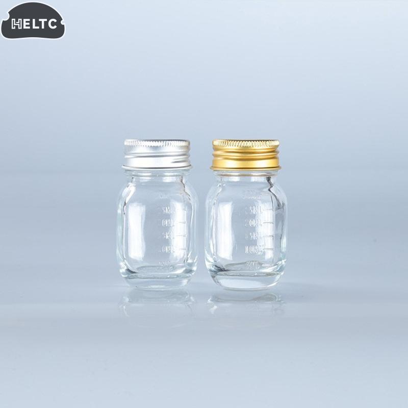 Mini 30ml Glass Sealed Bottle For Jam Honey Coffee Empty Jar Glass Bottle With Lid Medicine Bottle, Powder Capsule Glass Bottle