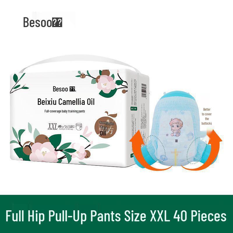 Aceite de Camelia de Alta Calidad Bei Xiu para Bebé con Antirojeces - Pañales Pull-Up