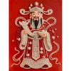 Crystal Pearl Painting 5D DIY Frame Decoration Painting God of Wealth Home Wall Decoration Transparent Pearl Gemstone Painting Picture Art Crafts