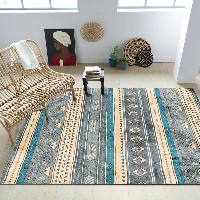 Retro Classic Living Room Anti-dirt Carpet, Home Sofa Carpet, Bedroom Floor Mat, Study Coffee Table Carpet