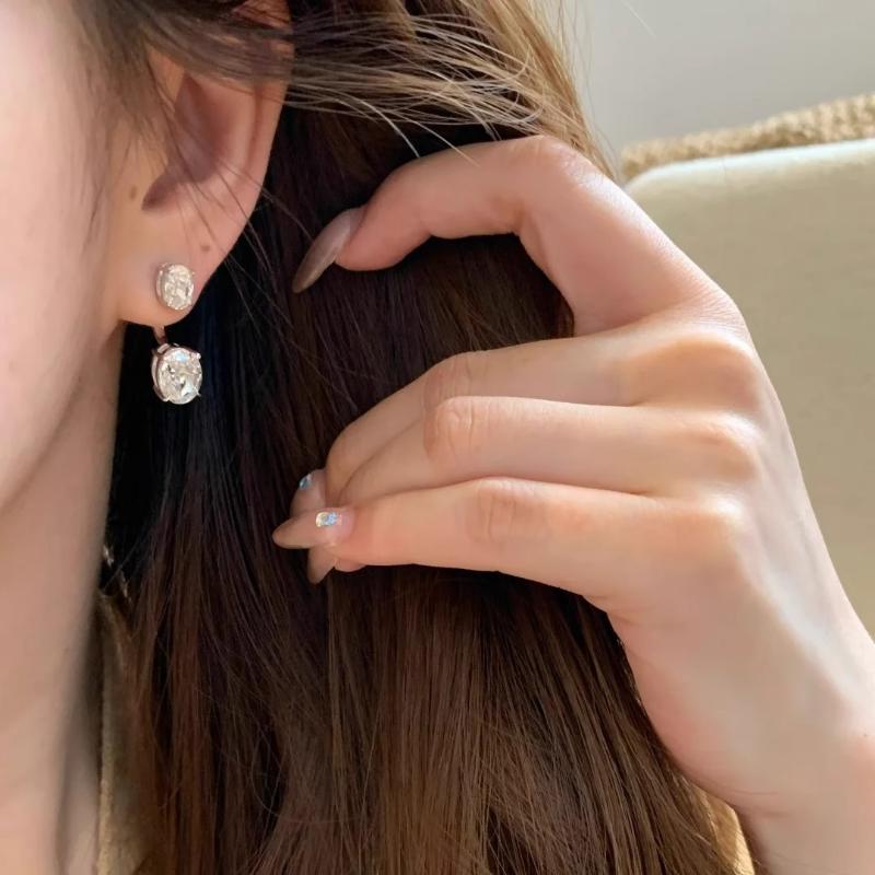 Fashion Charm Sparkling Zircon Women'S Earrings Luxury Gemstone Wedding Accessories Small Earnail Jewelry