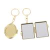 Mini Folding Mirror Keychain Round Heart Oval Square Shape Double Sided Cosmetic Mirror Metal Folding Keychain Makeup Mirror