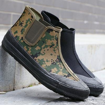 Scarpe da Lavoro Outdoor Alte da Uomo in Tela Scarpe da Avventura Resistenti all'Usura Impermeabili Stivali da Fattoria Zapatos Para Hombre