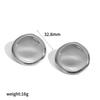 Stainless Steel Minimalist Oval PVD Plated Gold Mixed Color Ear Stud Women's Daily Waterproof Jewelry Accessorie Earrings