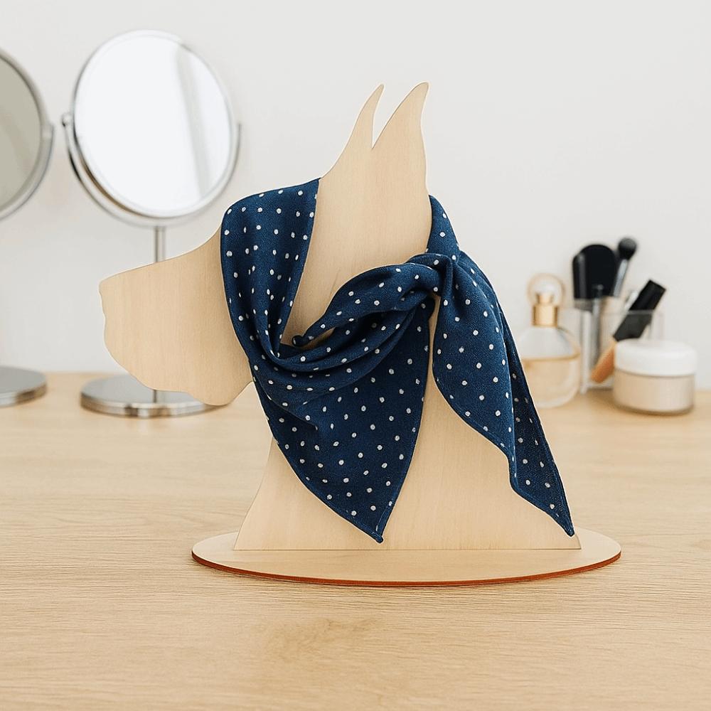 Removable Dog Silhouette Display Stand DIY Blank Dog Scarf Holder Wood Pet Bib Display Rack Home