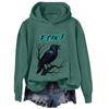 Ladies Fashion Casual Long Sleeve Printed Round Neck Hoodie Pullover Top
