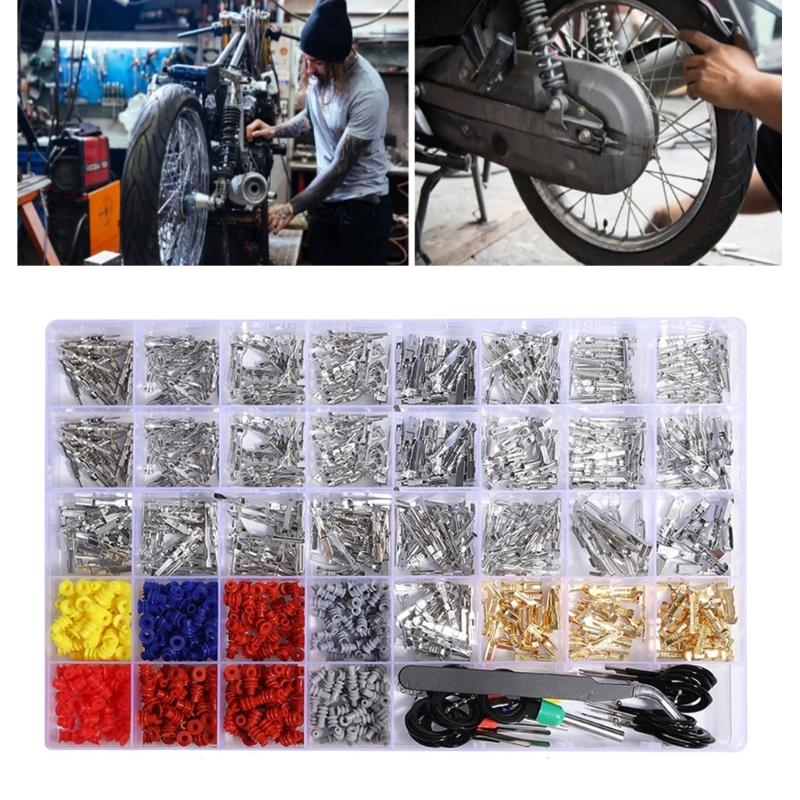 950Pcs Car Wire Terminals Connector Pin Connector Pin Terminals 1/1.5/1.8/2.2/2.8/3.5mm Automotive Pin Connector