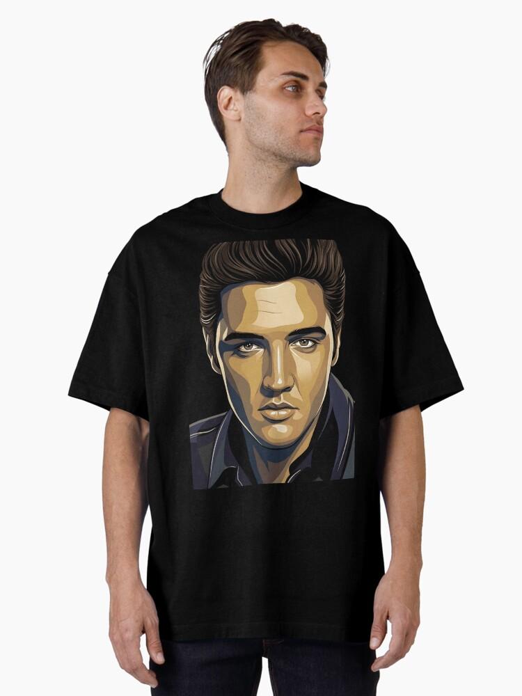 Elvis Presley Elvis Vector Illustration Oversized T-Shirt