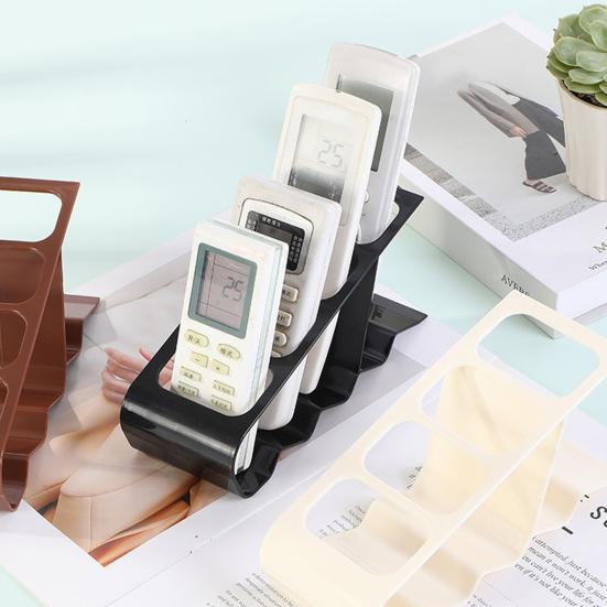 Desktop Storage Rack Remote Control Holder Multiple Compartments Space-Saving Stationery Mobile Phone Organizer