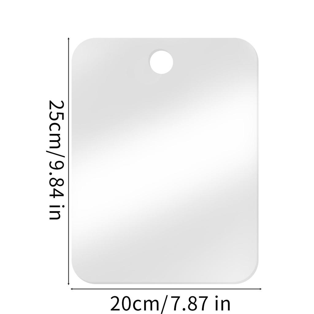 Acrylic Shower Makeup Mirror Women Men Portable Fogless Mirror with Holder Suction Cup Home Bathroom Washroom Decorative Mirrors