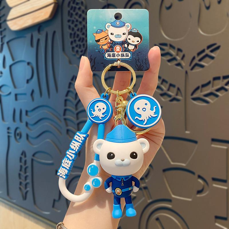 Adorables Porte-clés en Silicone Octonauts Figurines de Dessin Animé Pour Sacs à Dos et Cadeaux