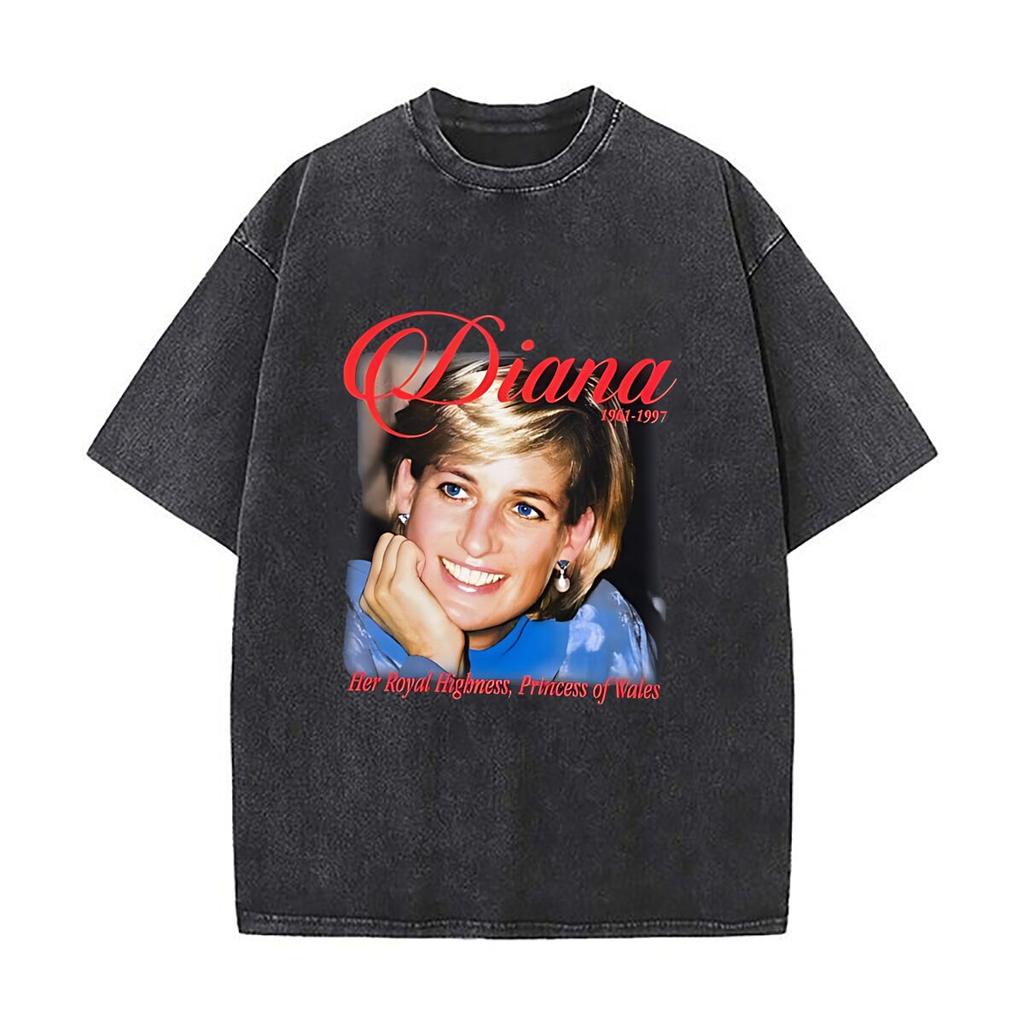 Princess Diana Tribute Art Graphic Casual Summer Wear Mens Street Clothing Mens TShirt