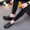 Runde Zehen Loafer Animal Print Büro Mokassin Lederschuhe für Herren Weiche flache Herren Freizeitschuhe Klassisch Original Legitim Pu