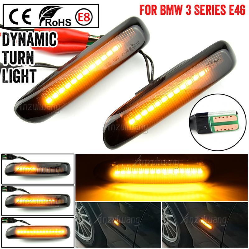 3 Series Side Marker Flowing Dynamic Blinker LED Turn Signal Light  For 3 Series BMW E46 Compact Coupe Cabriolet Touring