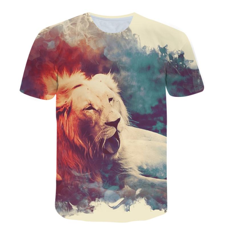 3D Hunting Animal Bull Print T-shirt Magical Harajuku Trend Street Spanish Bullfight Short-sleeved Oversized Men's Top