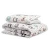 Flyideas housse de couette enfant + taie lit bebe, 120x150 cm - parure 100% coton certifie - alese lit et berceau, made in eu