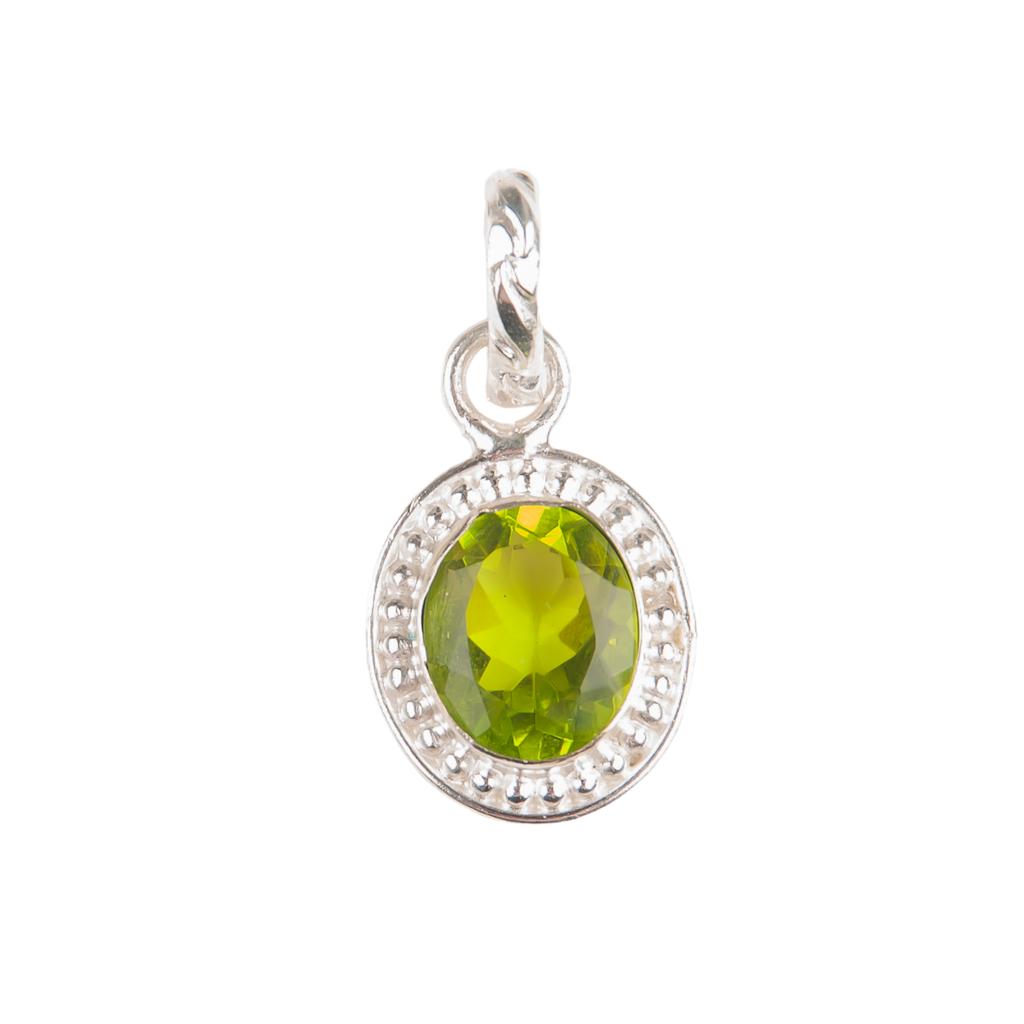 Peridot Gemstone 925 Sterling Silver Jewelry Handmade Pendant 1.20" For Women PP-7-9