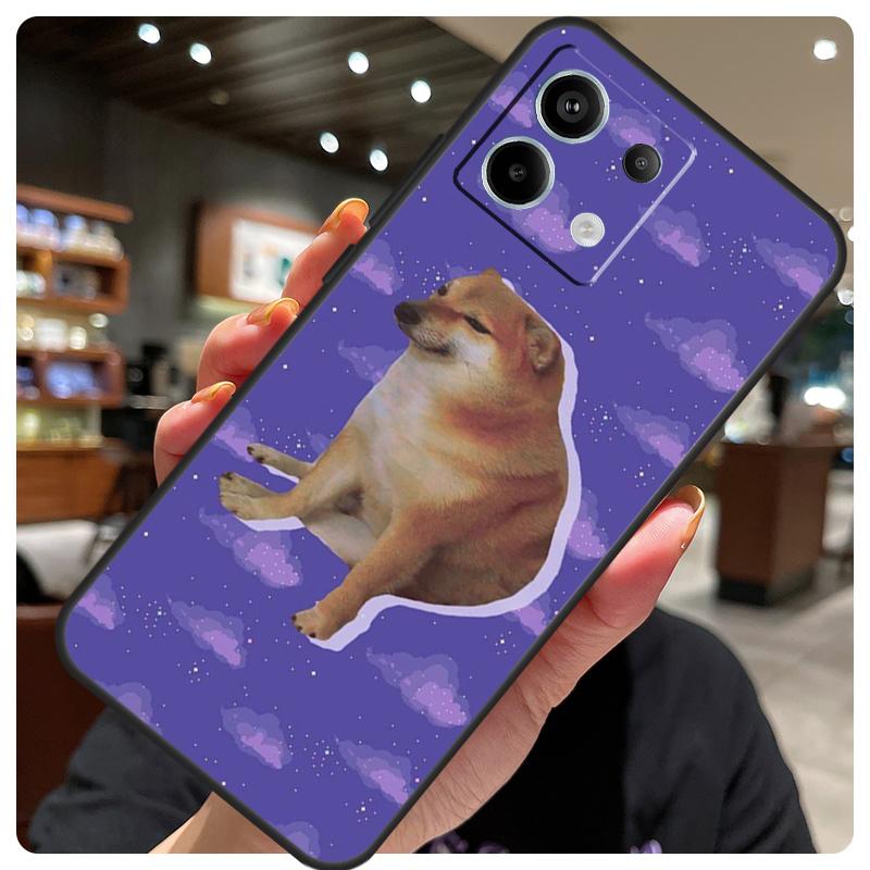 Funny Cheems Doge Case For Xiaomi Redmi Note 13 12 9 10 11 14 15 Pro Plus Cover For Redmi 14C 10C 12C 13C 15 C