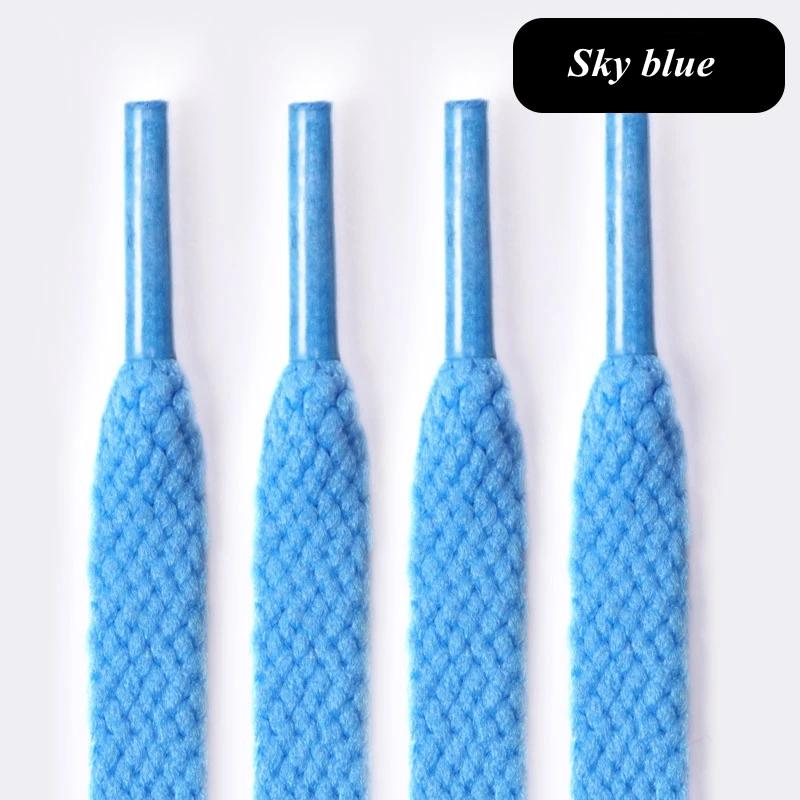 White Flat Sport Shoelaces Thick Non-Elastic Sneaker Lace for Women Leisure Shoe String Accessories