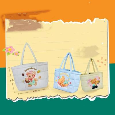 New Butter Bear Fluffy Bag Large Capacity Tote Bag 1 Bag Cute Shoulder Bag