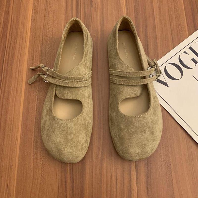 Women's 2026 Retro Ballet Mary Jane Loafers - French Flat Shallow Mouth Shoes for Autumn