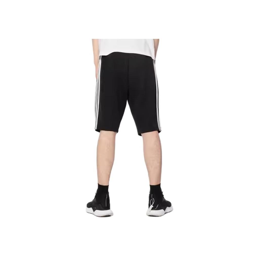 Adidas Originals Trefoil Logo Print 3-Stripes Shorts Men Bottoms Black CE1542