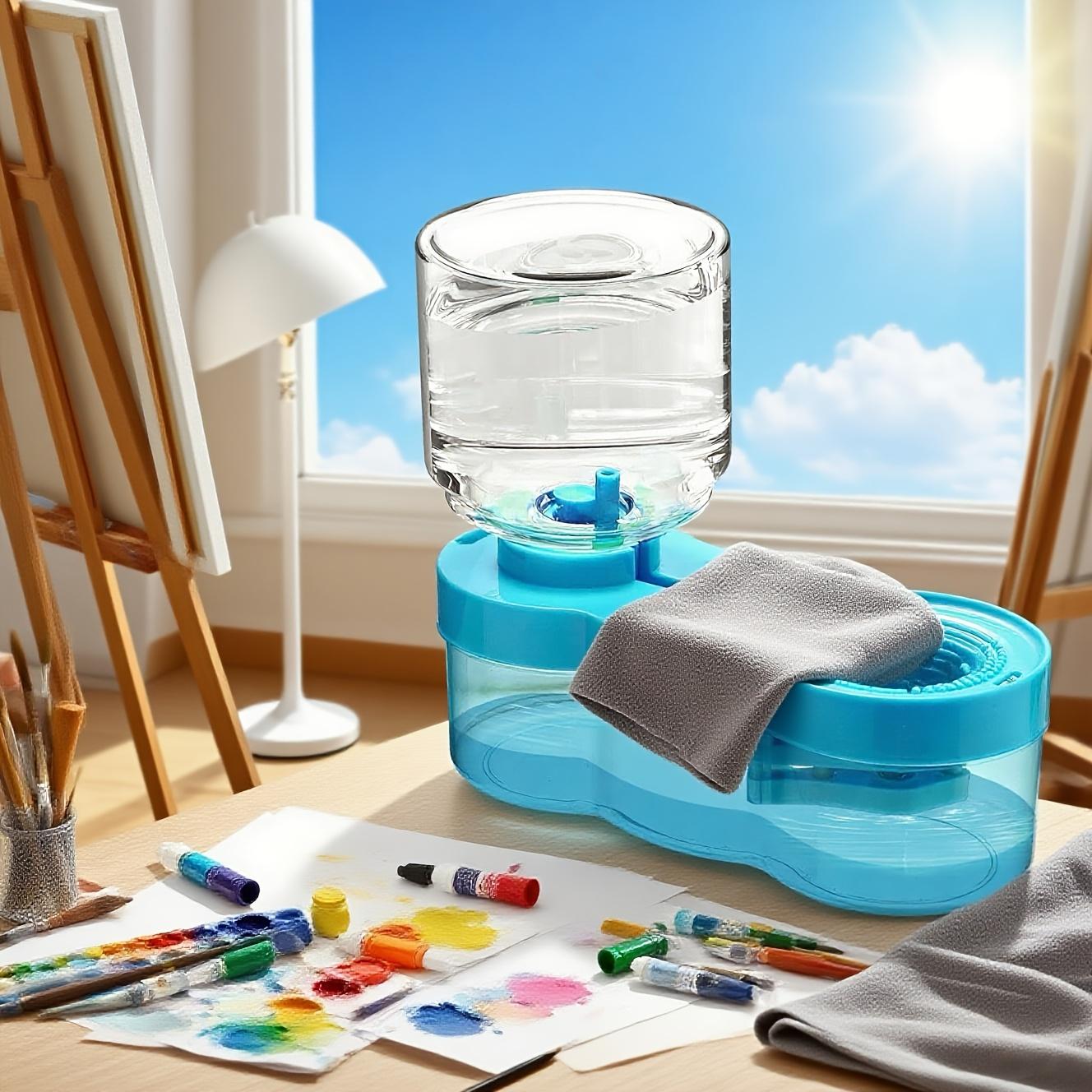 

Инструмент для очистки кистей с поддоном, Улучшенный набор для рисования 4-в-1 с, Держатель для кистей и Держатель для кистей с One Size синий