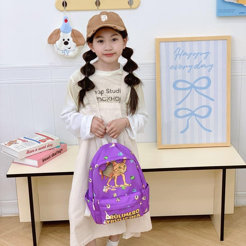 Kindergarten Middle And Older Children'S Baby Schoolbag Cute Printing Light Travel Boys And Girls Backpack Children'S Backpack