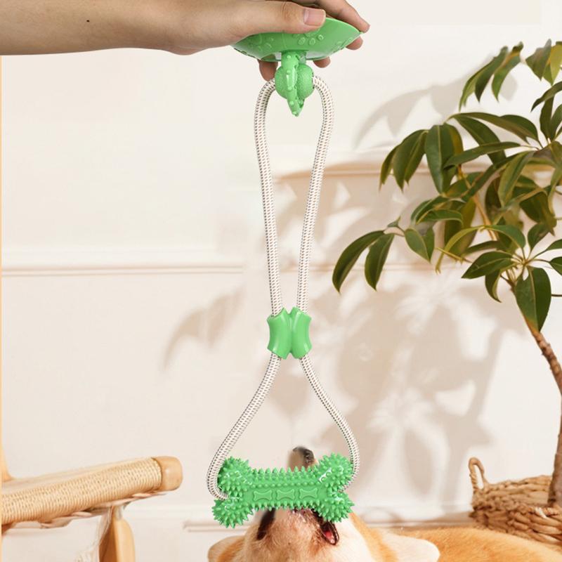 Durable Suction Cup Puppy Chew Elastic Bite Resistant Pet Interactive Wear-resistant TPR Pet Molar Bite Pet Supplies
