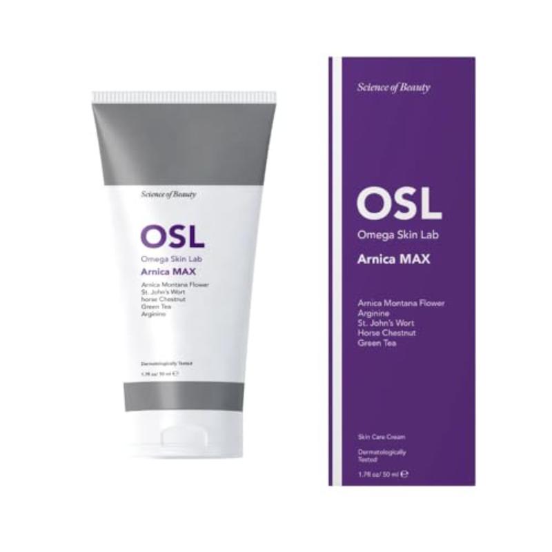 

OSL Omega Skin Lab OSL Arnica Max Cream — крем с арникой премиум-класса и гель с арникой для облегчения боли, в состав которого входят цветы арники горной и аргинин.