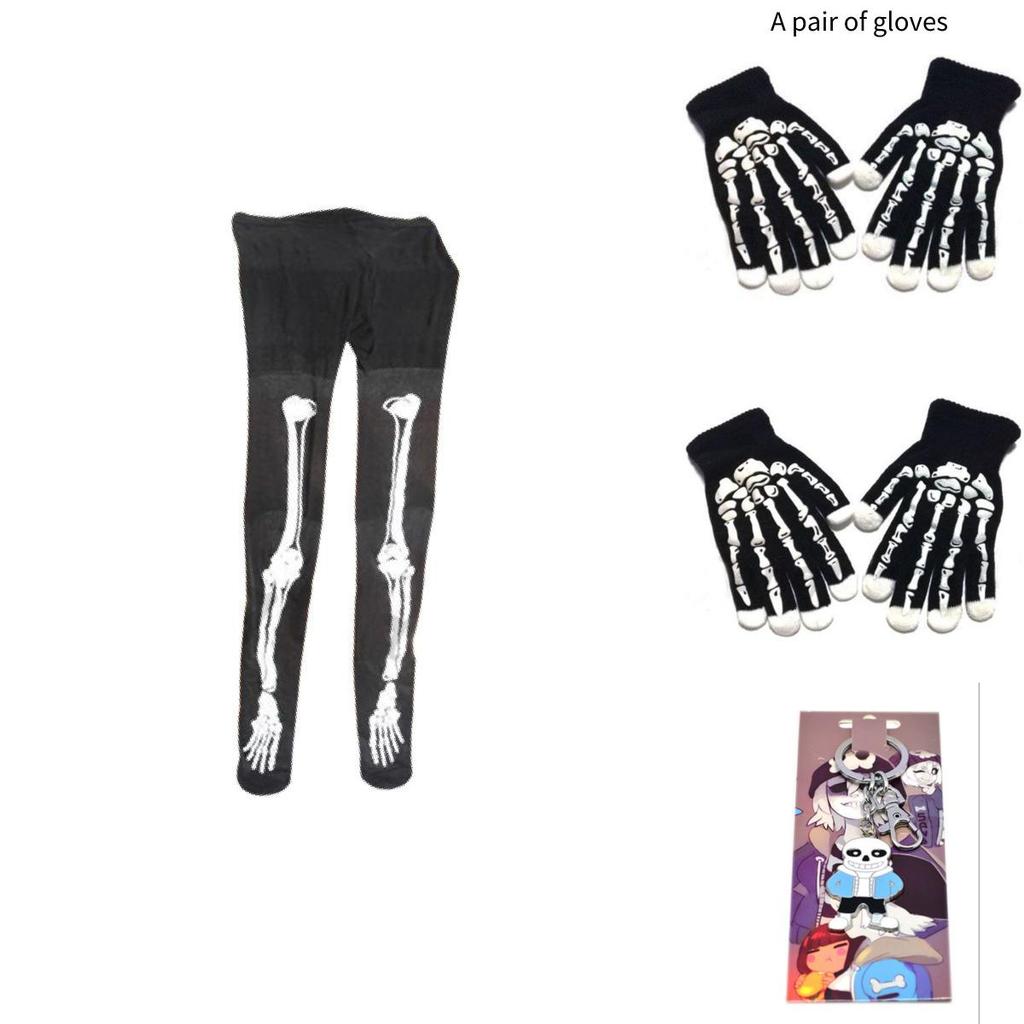Undertale Sans Halloween Costume Hoodie Shorts Mask Socks Gloves Keychain**