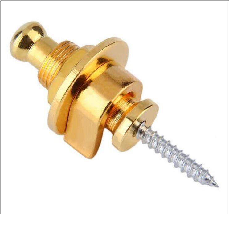 Non-Slip Metal Guitar Strap Lock Button - Anti-Drop Alloy Peg for Electric Guitar Strap