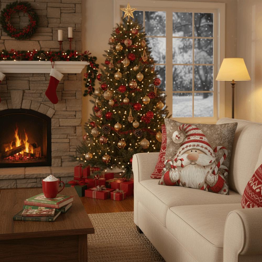 45×45cm Kissenbezug Plüsch Plüsch Kissenbezug Neu Weihnachten Dekokissenbezug Heimdekoration