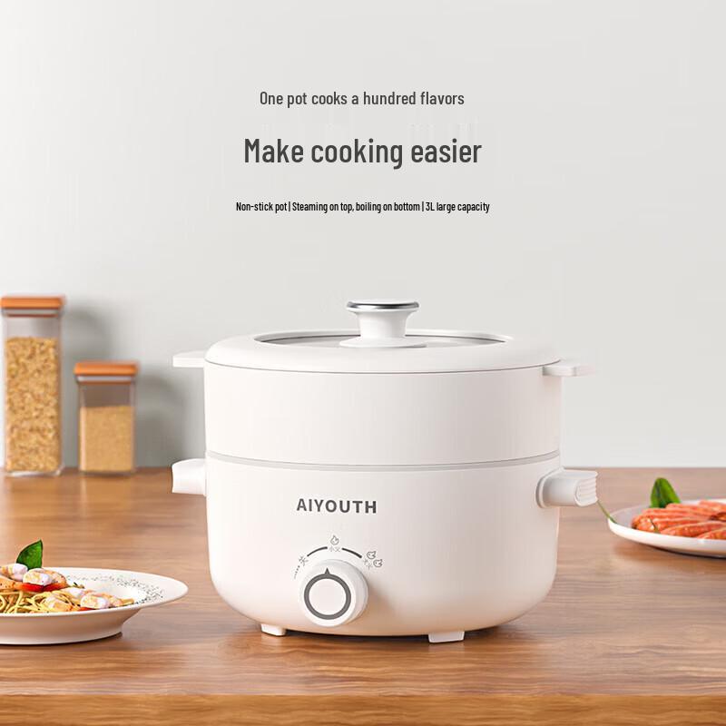 AIYOUTH Multi-functional Electric Pot with Steamer