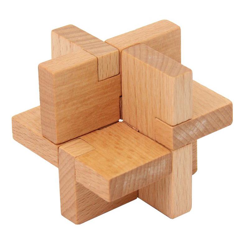 100-Piece Kongming Lock Wooden Puzzle Set for Kids and Adults