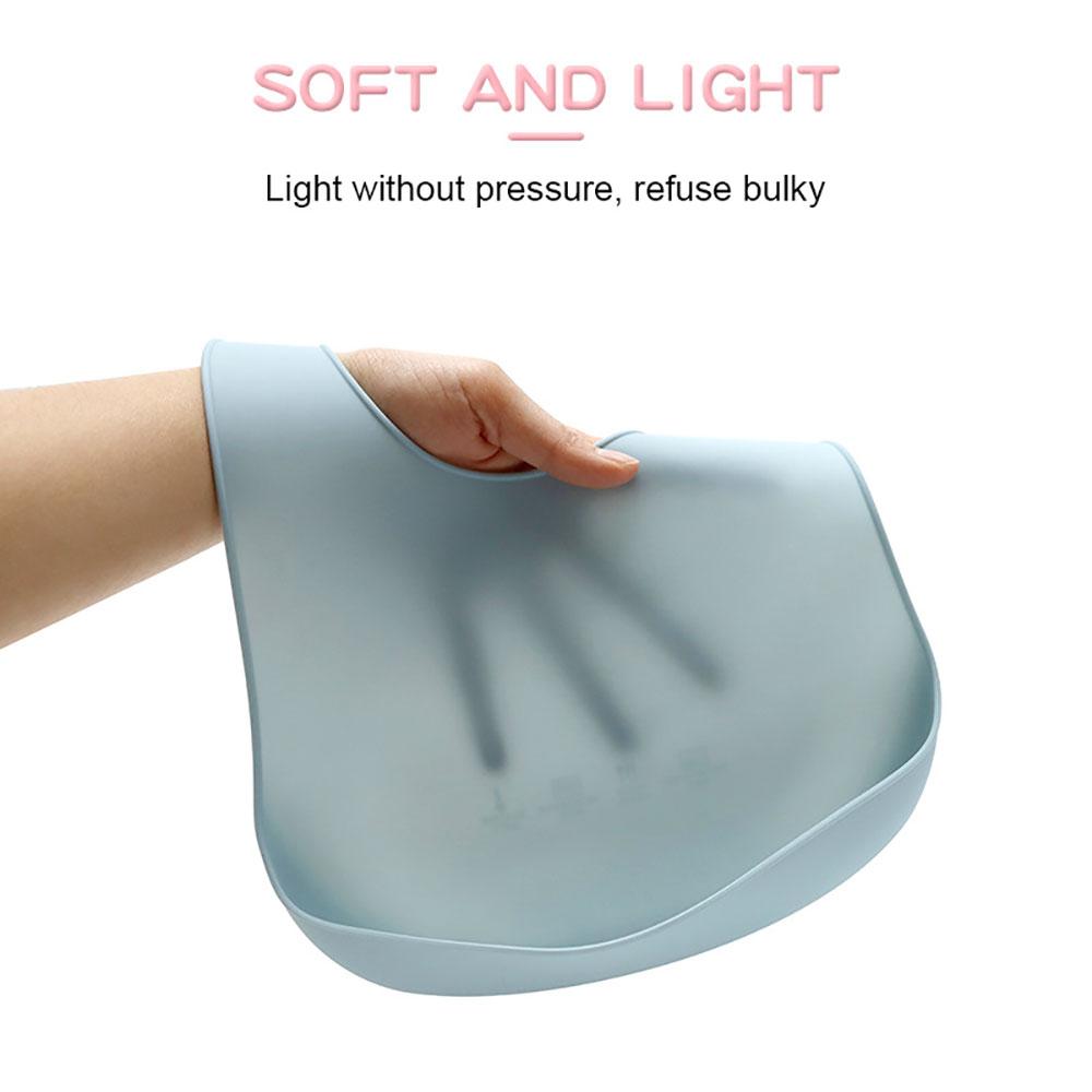 Silicone World Waterproof Silicone Bibs Baby Kids Stuff Kids Bib Aprons Girl Boy Adjustable Soft Silicone Bib Baby Feeding Stuff