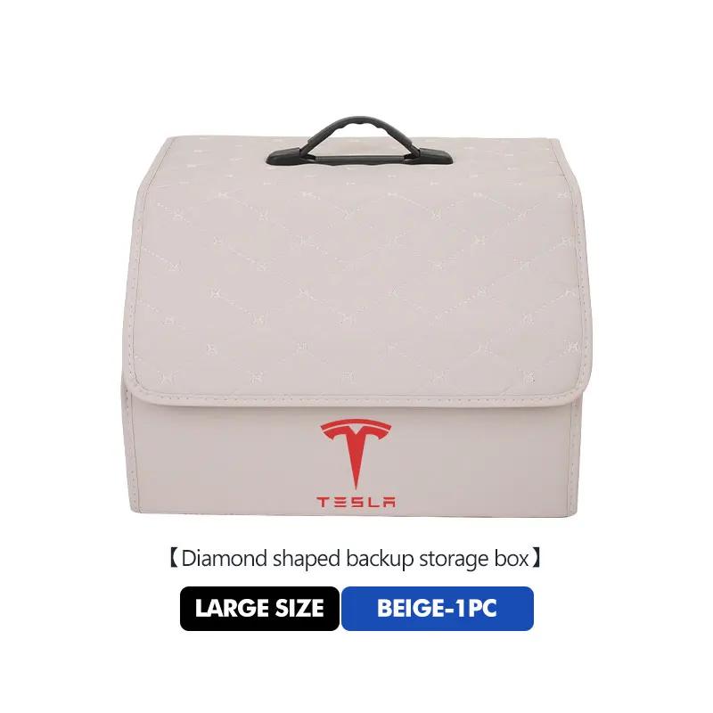 Car Sticker 2025 Hot Car Trunk Folding Storage Bag Stowing Tidying Accessories For Tesla Model 3 S Y X