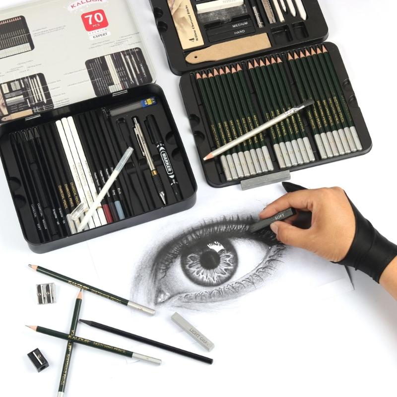 70Pcs Professional Sketch Pencil Art Drawing Supplies for Artist Students Shading, Blending, Sketching, Art Drawing