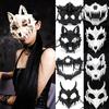 Halloweenská maska ​​Maska na půl obličeje Cos Dragon God Divoký Tiger Night Vidlice Tengu Man Wolf Mask Performance Skull Masks